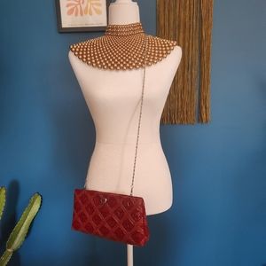 VINTAGE Red Crossbody/Clutch Purse
